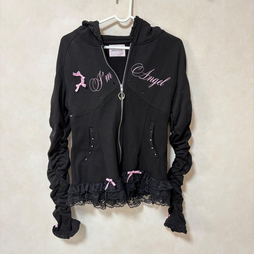 トップス AVENCHUMU I'm Angel frill zip foodie