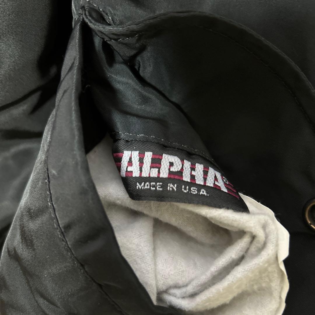 MA-1 ブラックジャケット　アルファ社　希少な80〜90年代モデル　美品
