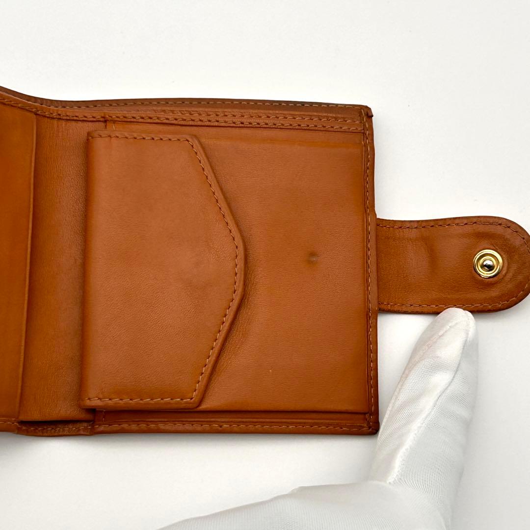 美品✨ CELINE セリーヌ 二つ折り財布 マカダム柄 ブラウン レザー