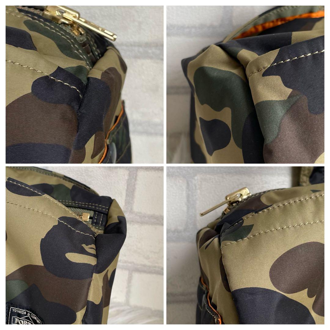 ポーター タンカー アベイシングエイプ コラボ カモフラ ドラムバッグ