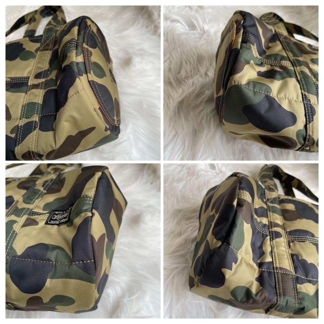 ポーター タンカー アベイシングエイプ コラボ カモフラ ドラムバッグ