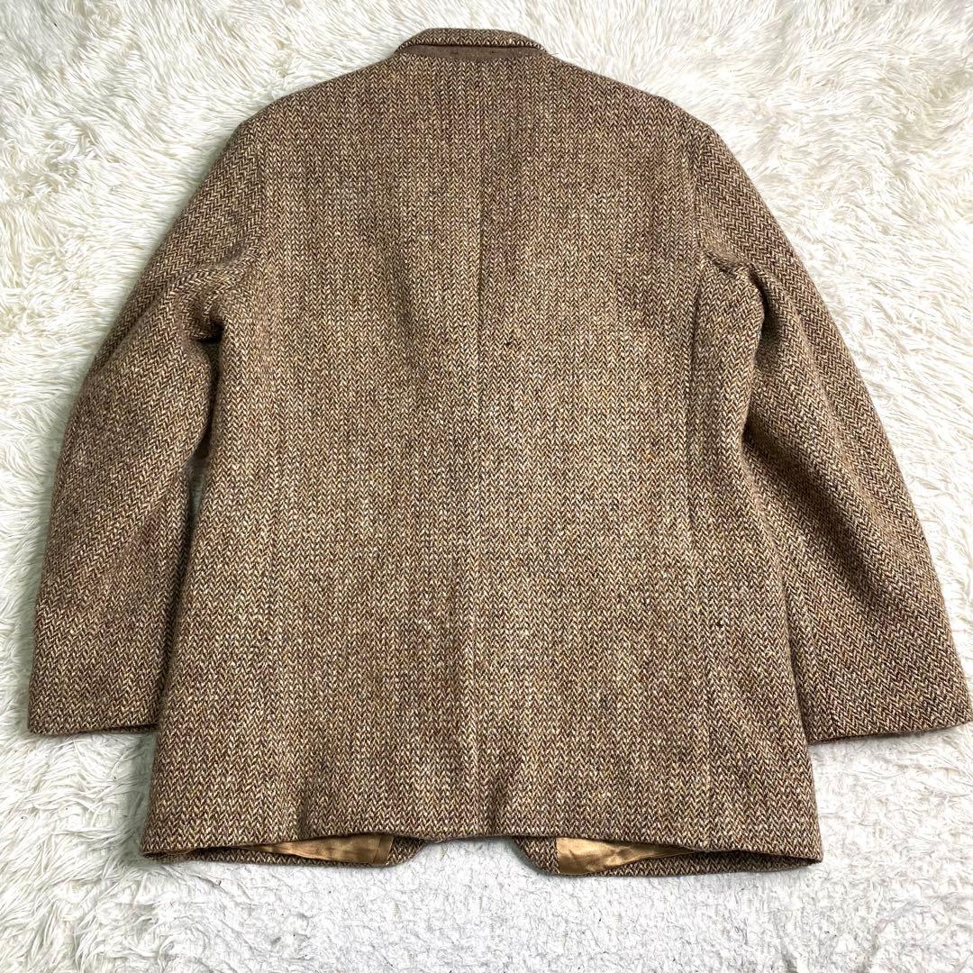 良品✨ハリスツイード テーラード くるみボタン ヘリンボーン Alexandre