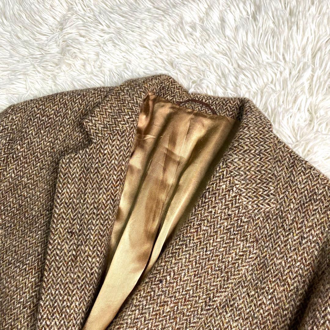 良品✨ハリスツイード テーラード くるみボタン ヘリンボーン Alexandre