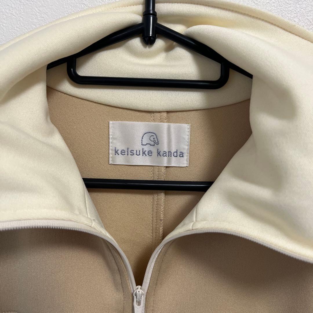 keisuke kanda ジャージミーツマスク ジャージ上　ベージュ/ホワイト