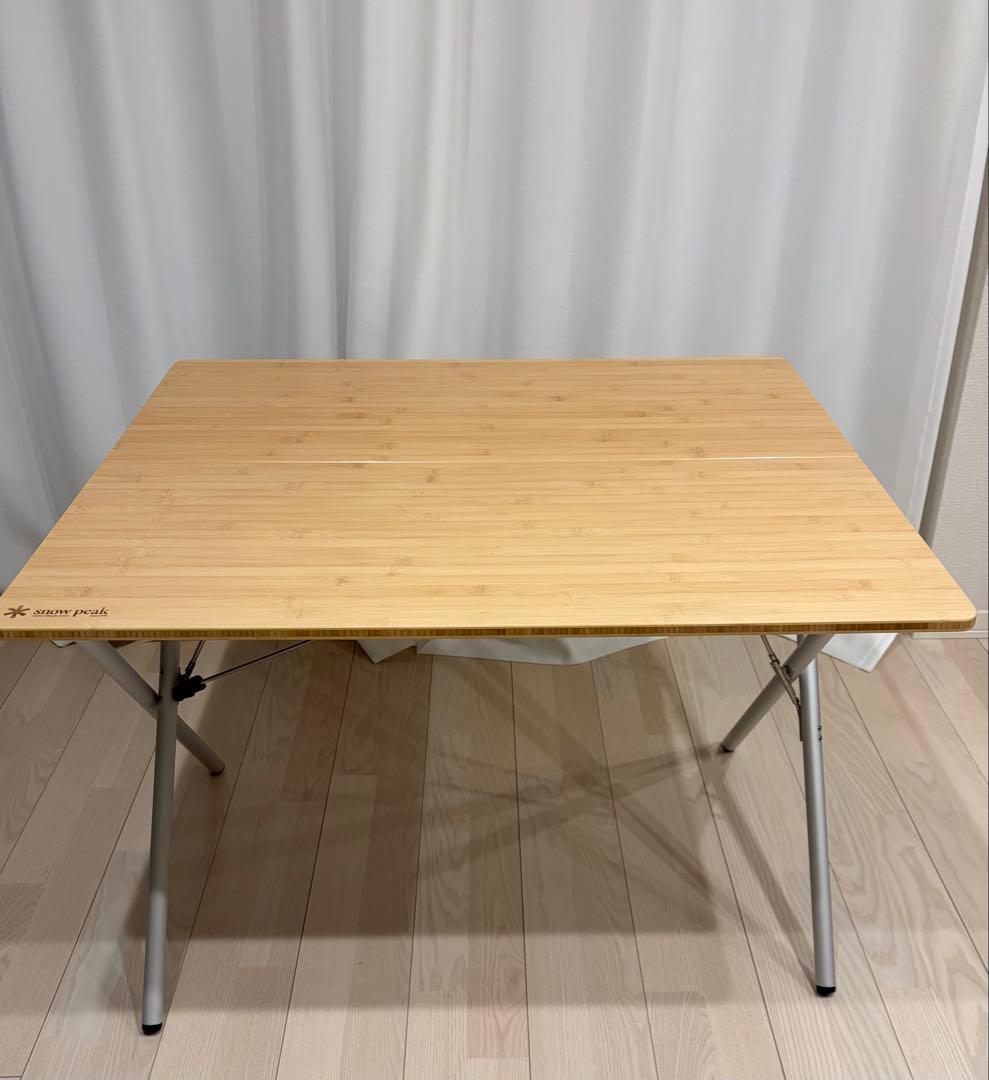【美品・たのメル便】ワンアクションテーブル竹 収納ケース付 スノーピーク