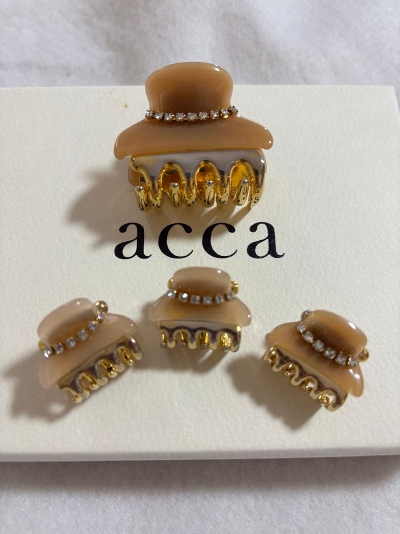 【美品】アッカ acca クリップ 4つセット ベージュ