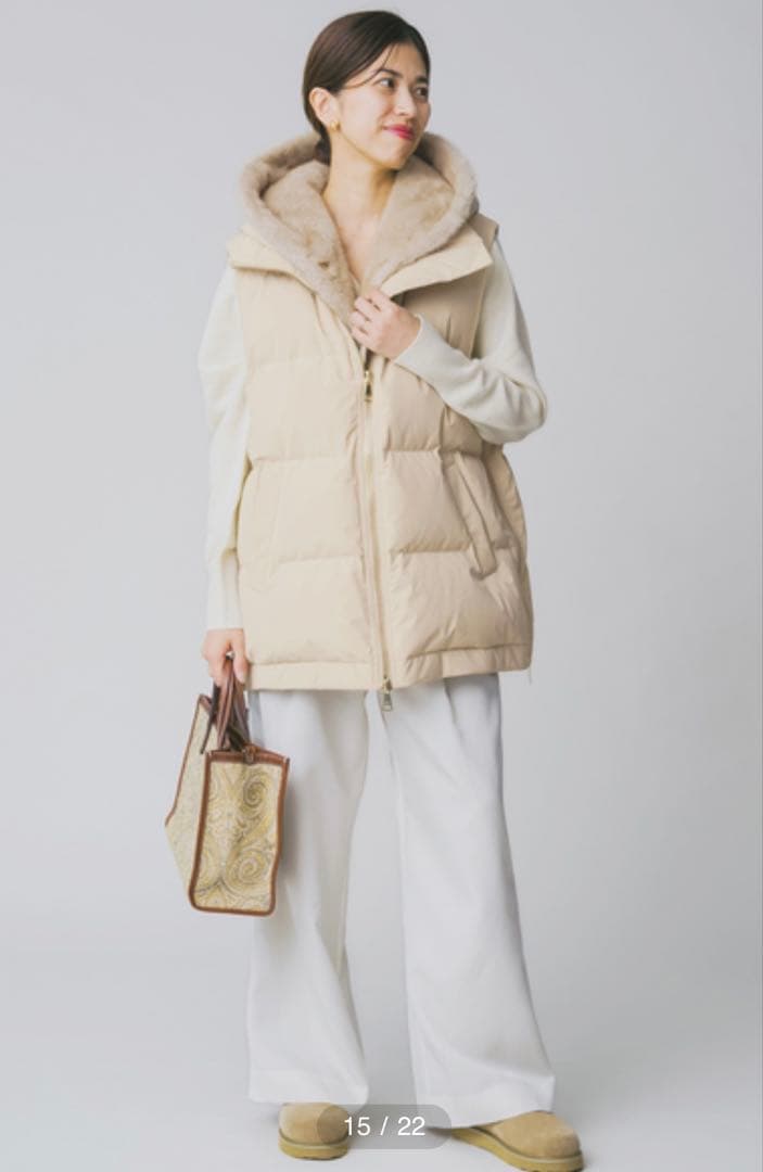 LOU ANDREAルーアンドレアFAKE MINKVEST新品タグ★9.9万円