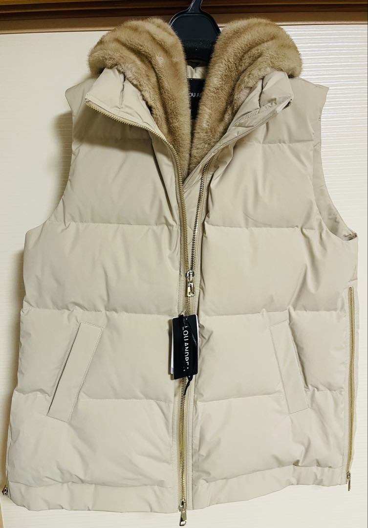 LOU ANDREAルーアンドレアFAKE MINKVEST新品タグ★9.9万円