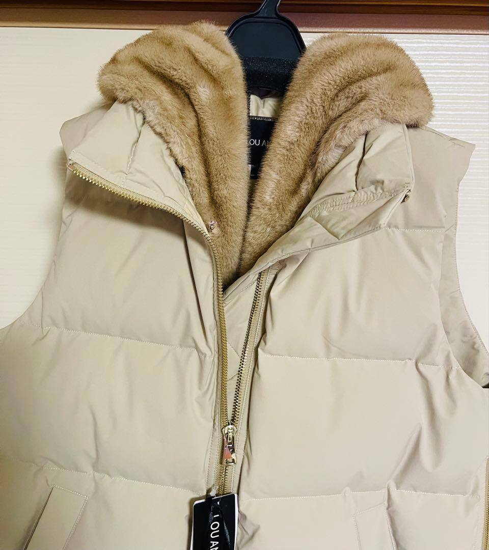 LOU ANDREAルーアンドレアFAKE MINKVEST新品タグ★9.9万円
