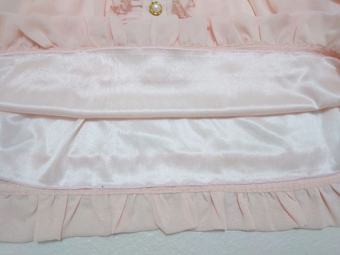 2000s 希少 LIZLISA コーラルピンク シフォンフリルチュニック