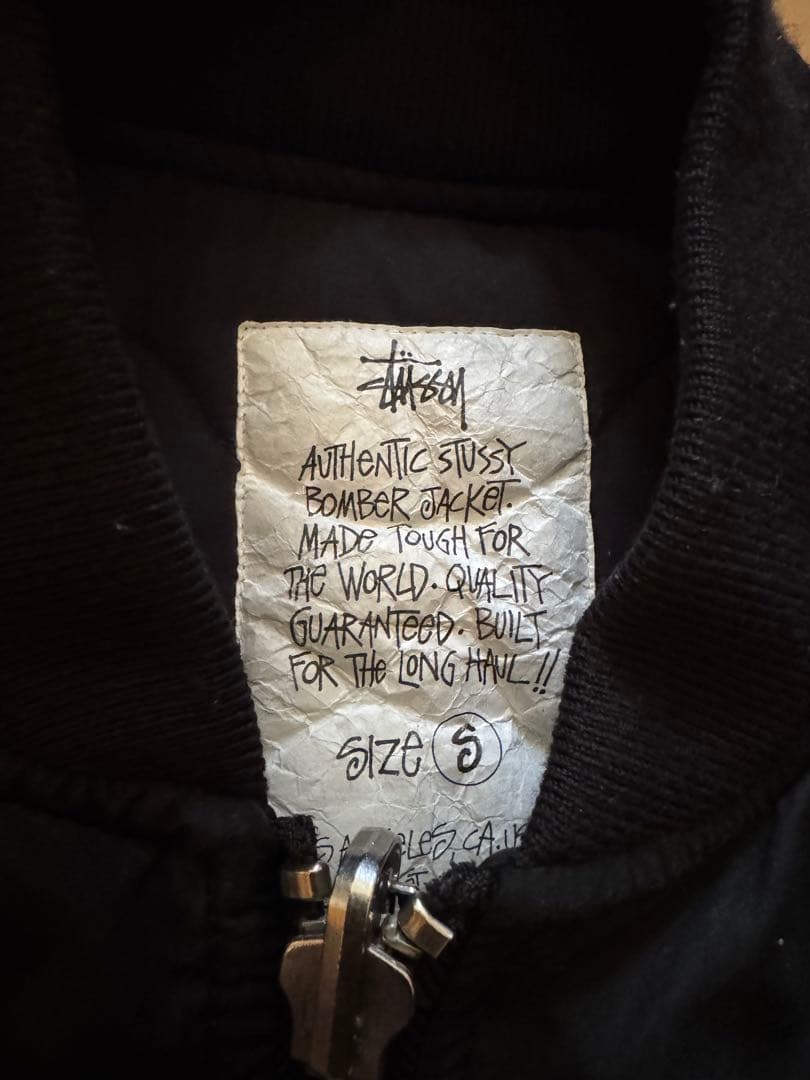 【最安値】stussy WAXED BUILT BOMBER JACKET