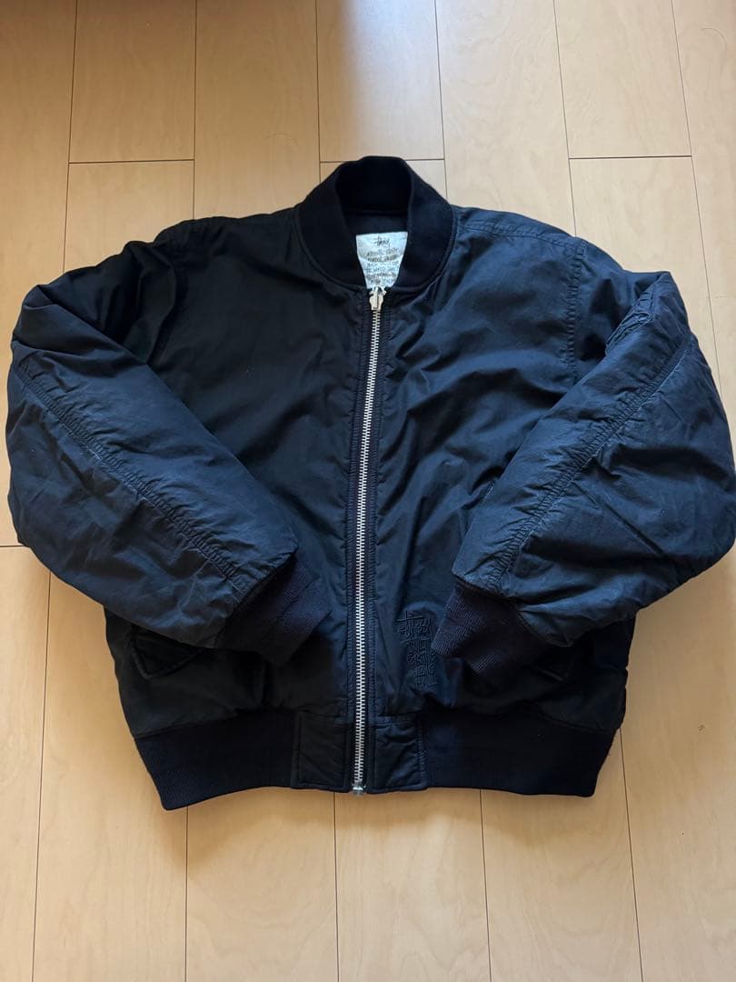 【最安値】stussy WAXED BUILT BOMBER JACKET