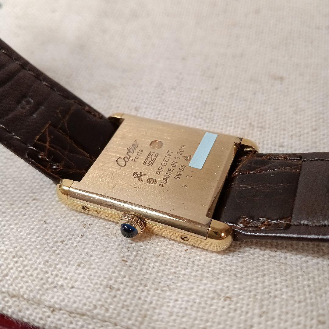 カルティエ　マストタンク　LM　手巻き　ヴェルメイユ　新品仕上げ済　メンズサイズ