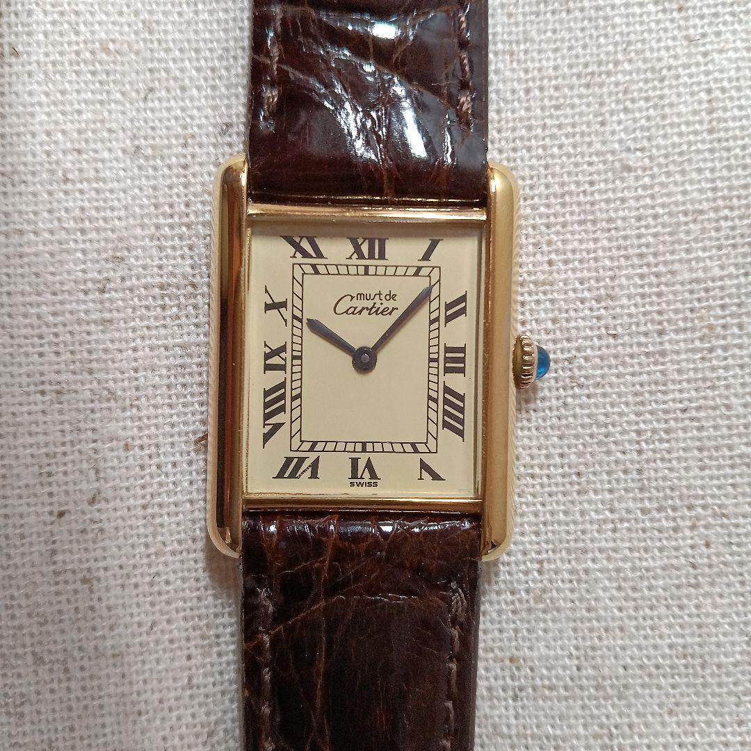 カルティエ　マストタンク　LM　手巻き　ヴェルメイユ　新品仕上げ済　メンズサイズ