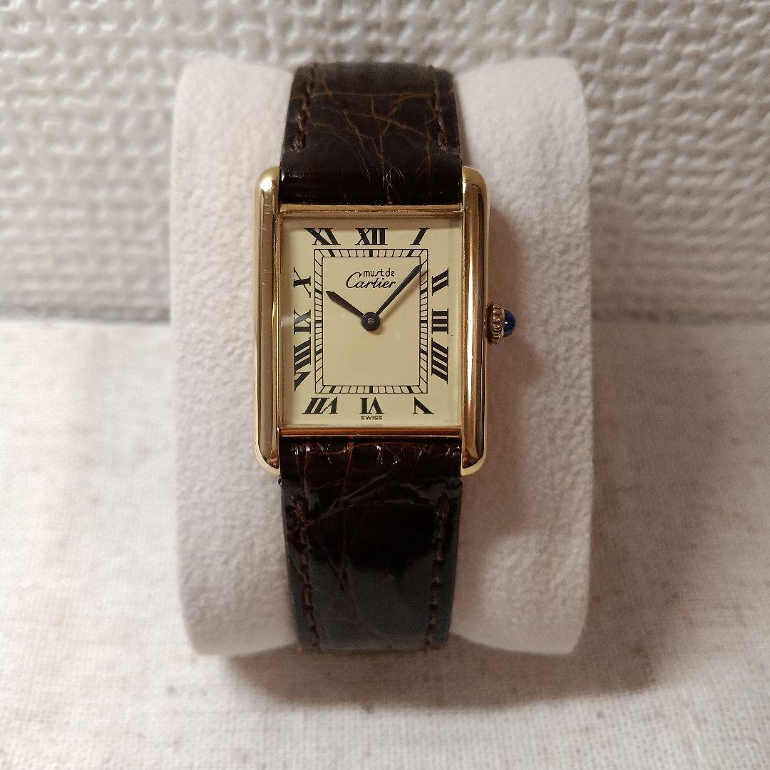カルティエ　マストタンク　LM　手巻き　ヴェルメイユ　新品仕上げ済　メンズサイズ