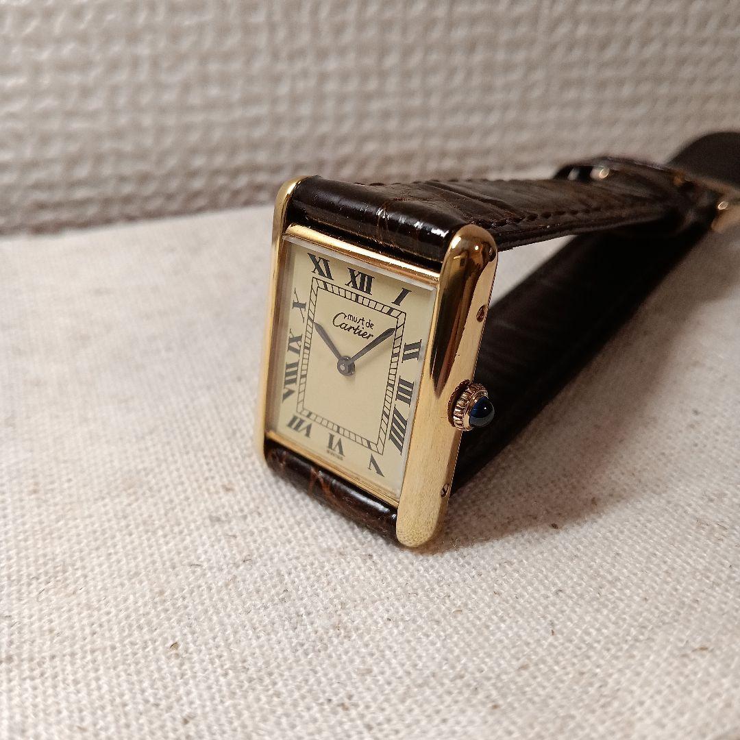 カルティエ　マストタンク　LM　手巻き　ヴェルメイユ　新品仕上げ済　メンズサイズ