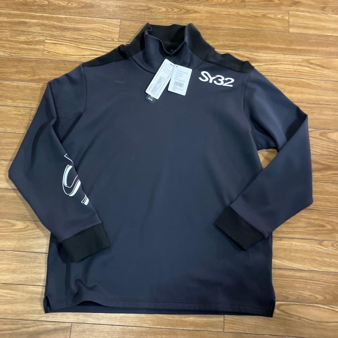 SY32 ブラック ハイネックロンTEE XL