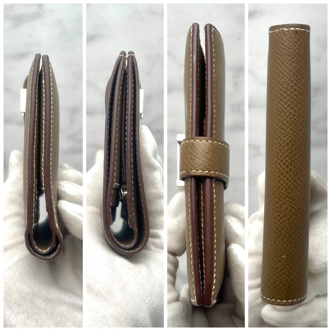 【保存箱付き‼️大赤字の最終限界価格✳️】ベアンコンパクト エトゥープ 折財布