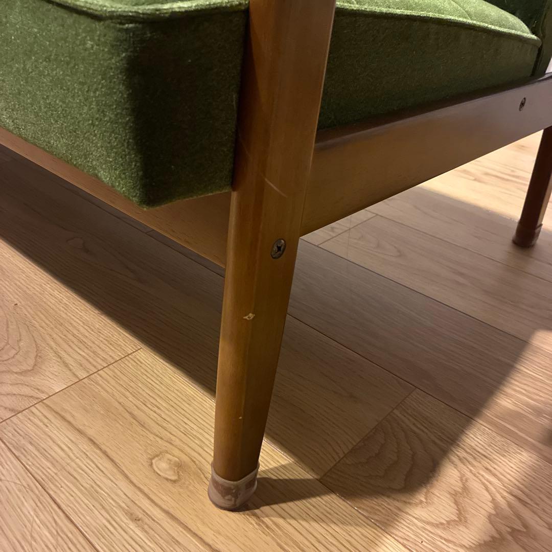 【カリモク60】Kチェア　2シーター　ソファ　モケットグリーン