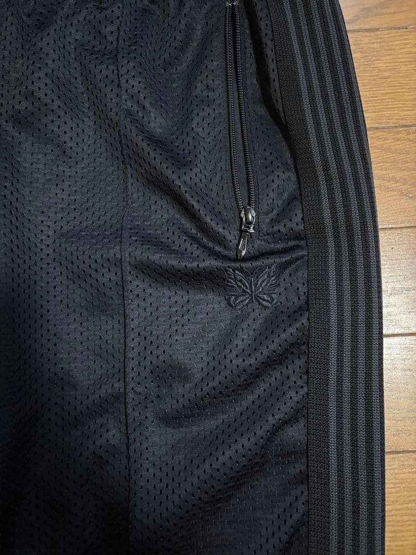 N*e様 本日限定値下げ Needles 黒メッシュストレートパンツ