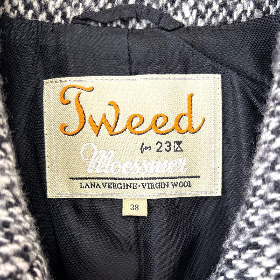 美品✨23区 Moessmer ダブルブレスト ツイード ウール100% コート