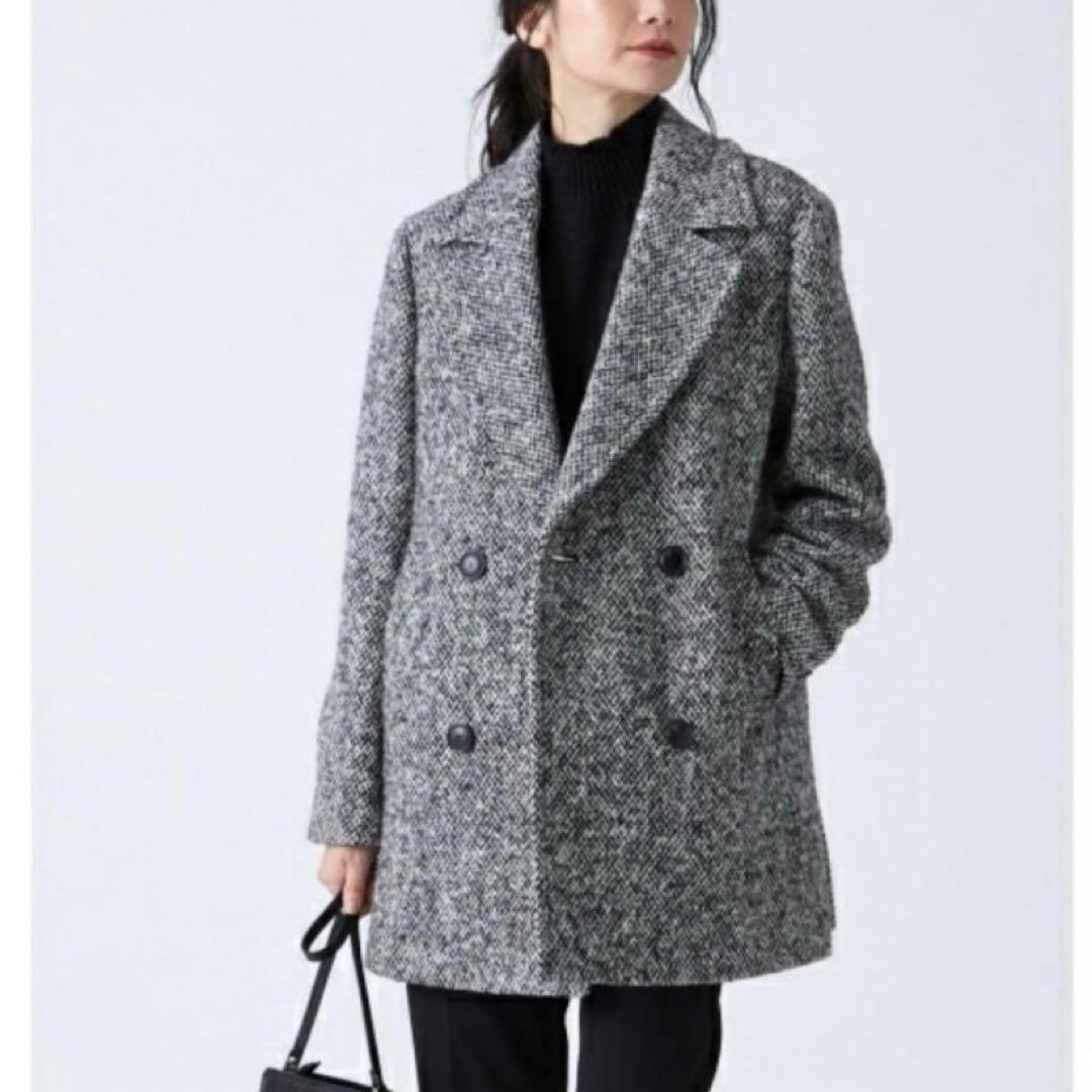 美品✨23区 Moessmer ダブルブレスト ツイード ウール100% コート