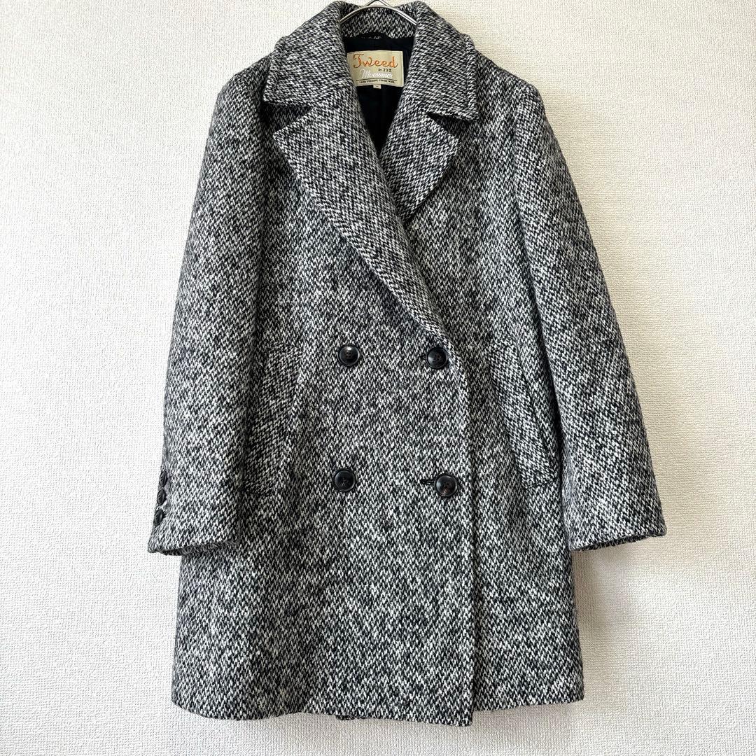 美品✨23区 Moessmer ダブルブレスト ツイード ウール100% コート