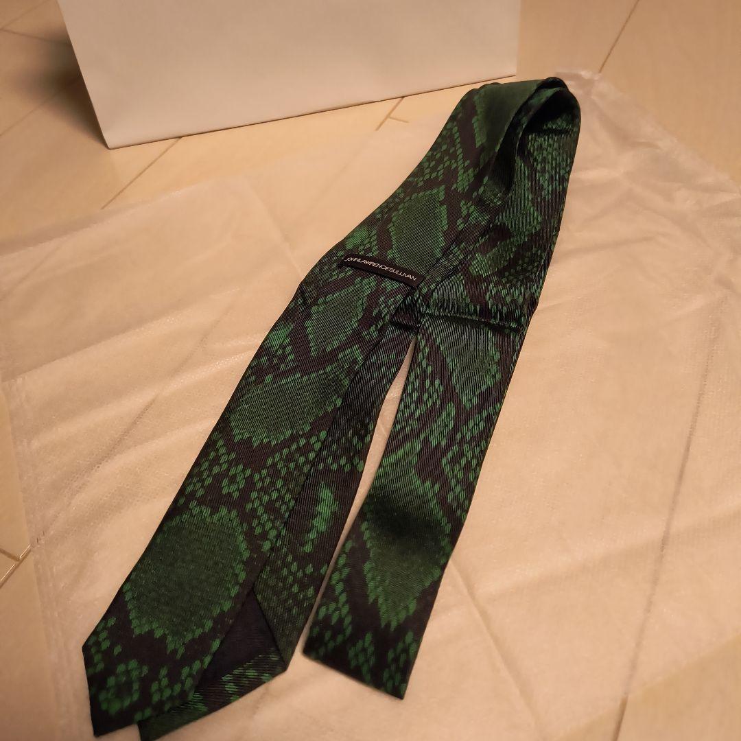 【極美品】JOHN LAWRENCE SULLIVAN パイソン ネクタイ 緑
