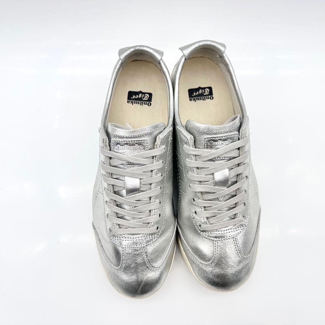 オニツカタイガー メキシコ 66 SD PF シルバー レザー ボリューム 厚底