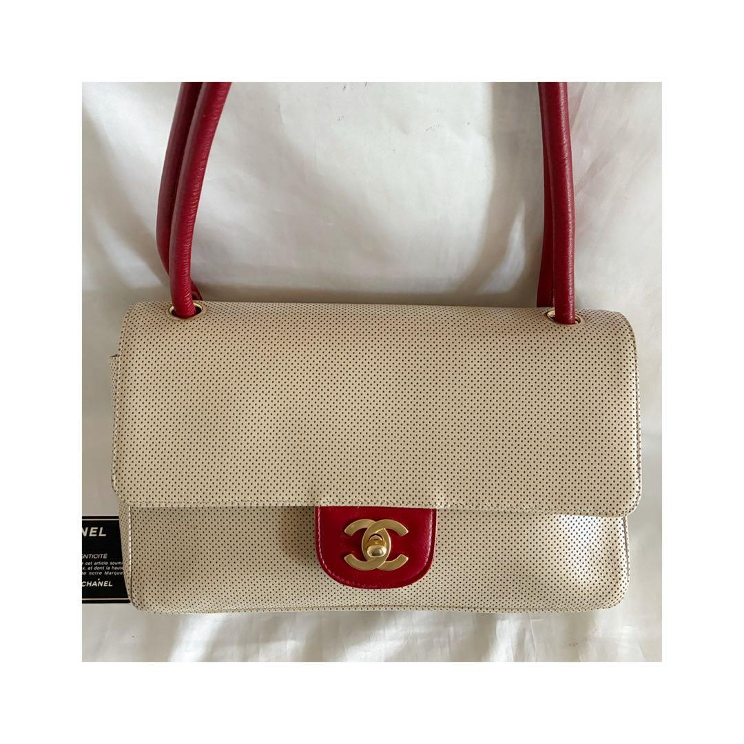 にこにこ 様♡CHANEL バイカラー　レザーショルダーバッグ