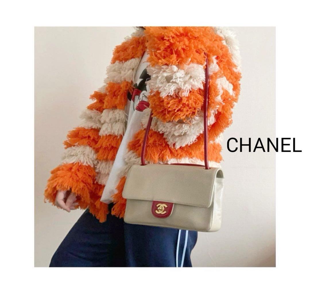 にこにこ 様♡CHANEL バイカラー　レザーショルダーバッグ
