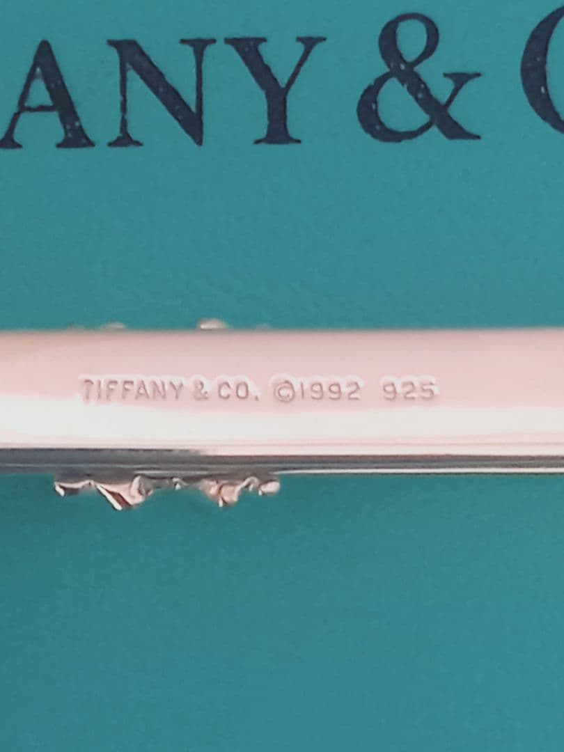美品 TIFFANY ティファニー シグネチャー ネクタイピン シルバー