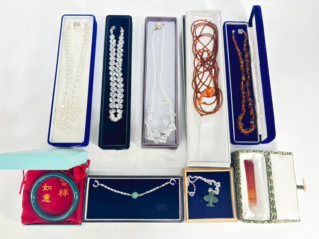 8-5-1 天然石 アクセサリー まとめ セット ネックレス ブレスレット 指輪