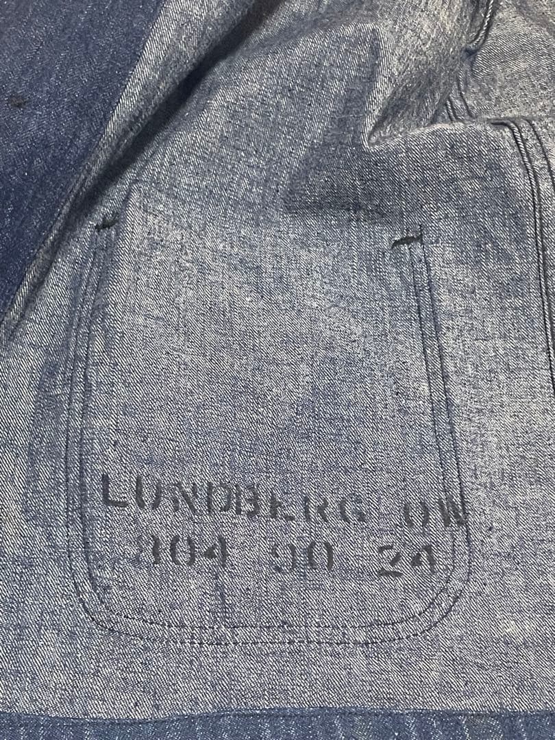 【デッドストック/ステンシル入り】40susnavyショールカラー　身幅60cm