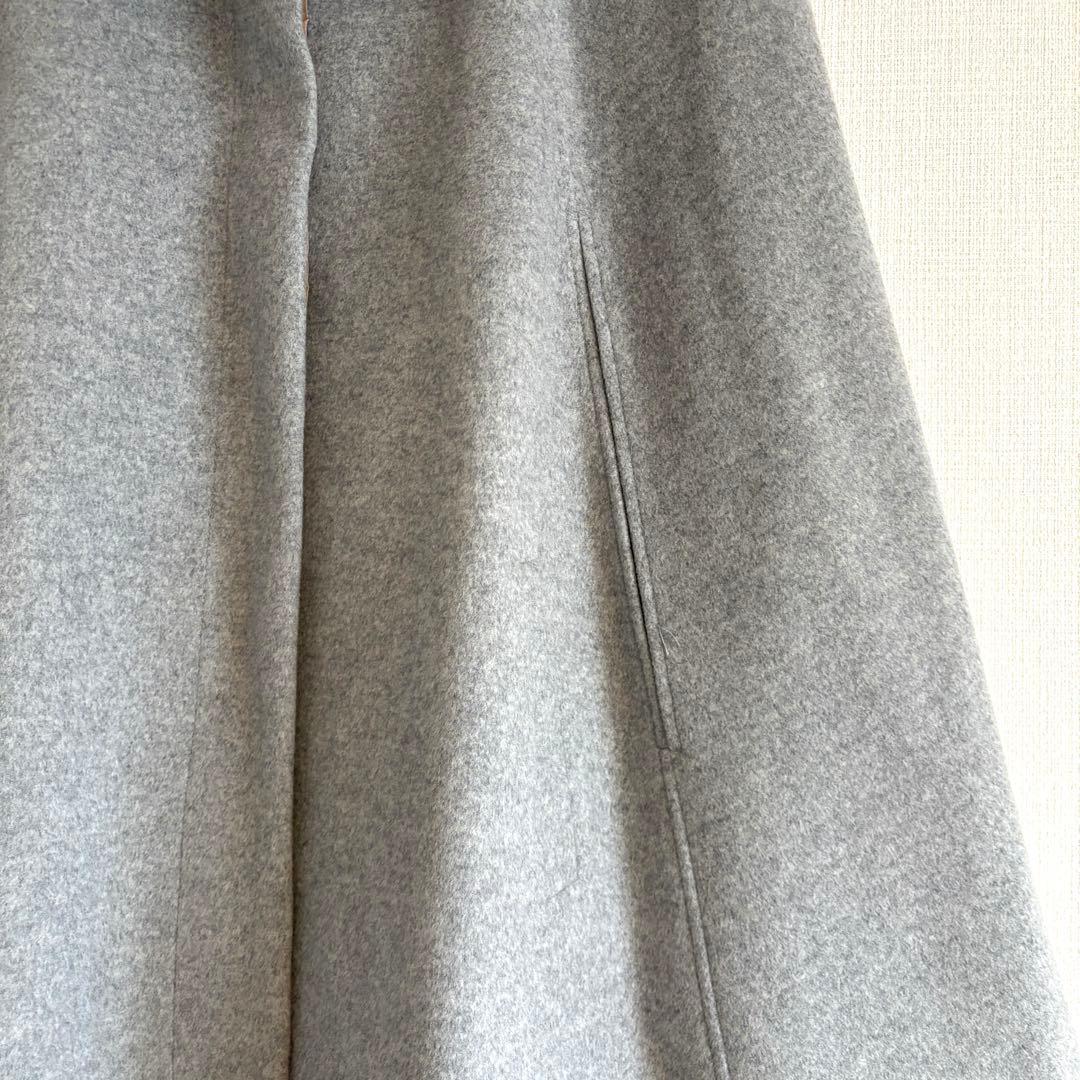 【美品】RUIRUE BOUTIQUE ケープコート フォックスファー付き