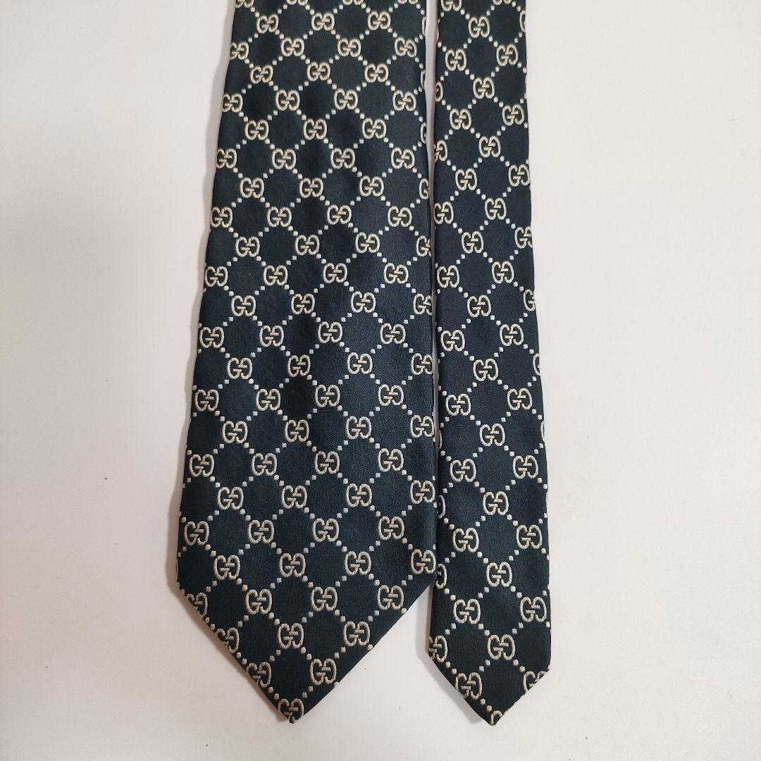 GUCCI グッチ シルクネクタイ GGパターン ネイビー イタリア