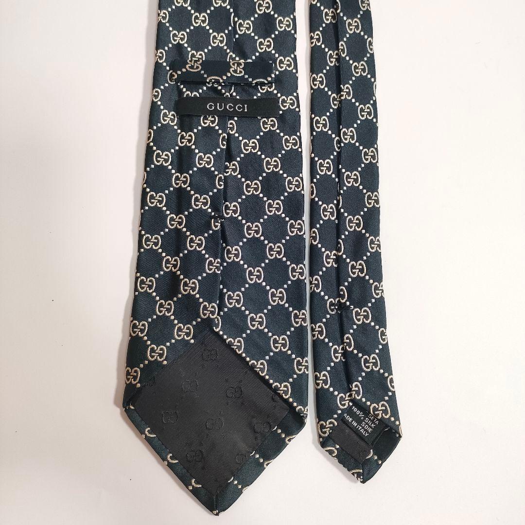 GUCCI グッチ シルクネクタイ GGパターン ネイビー イタリア