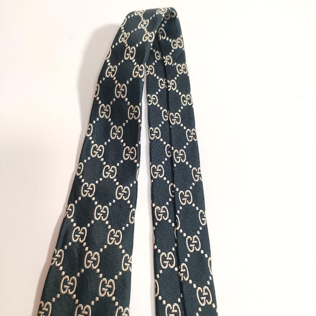 GUCCI グッチ シルクネクタイ GGパターン ネイビー イタリア