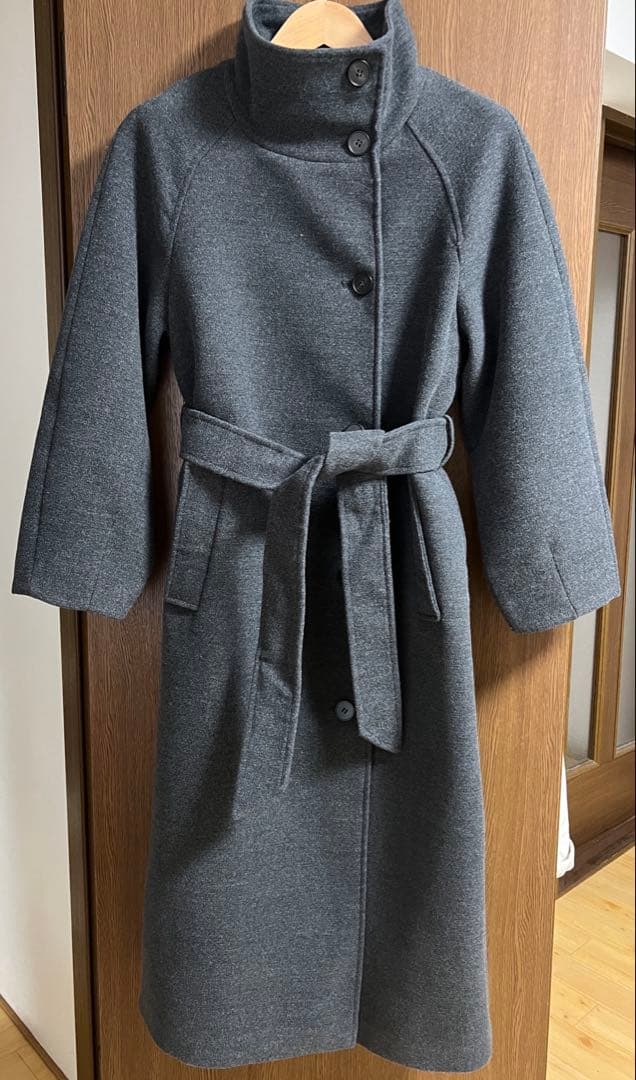 【在庫完売品】ZARA ソフトハイネックベルトコート　XS