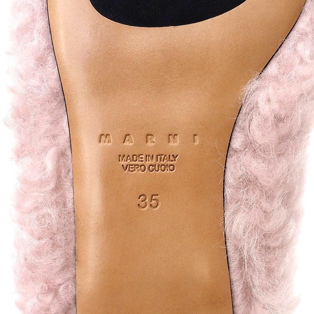 I0680S 未使用品訳あり MARNI ラムファー パンプス 35 マルニ