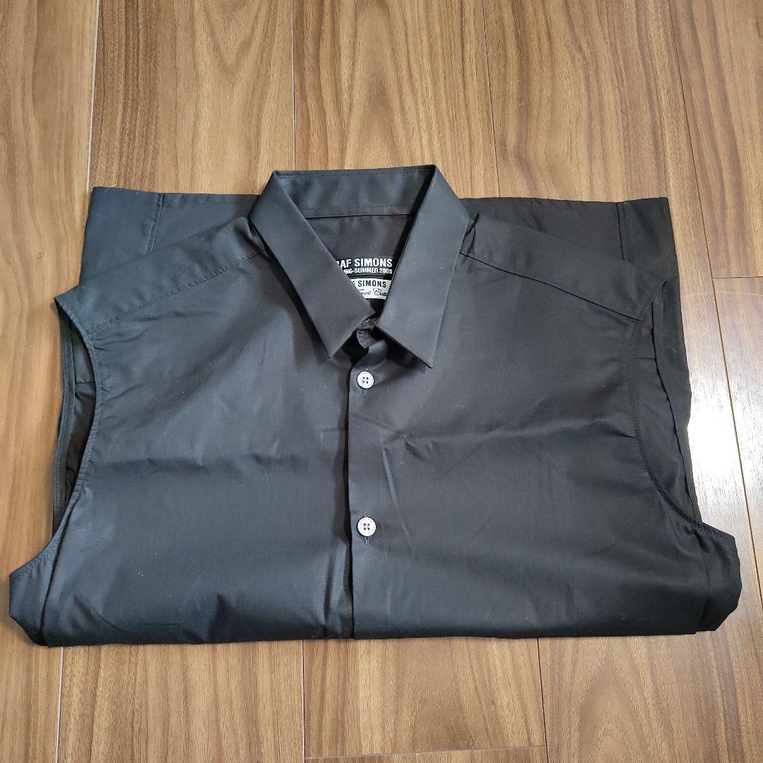 Raf Simons ブラック ノースリーブシャツ 46　ラフシモンズ