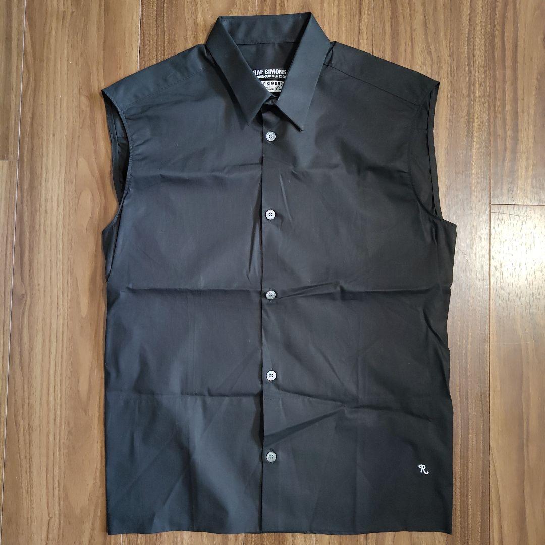 Raf Simons ブラック ノースリーブシャツ 46　ラフシモンズ