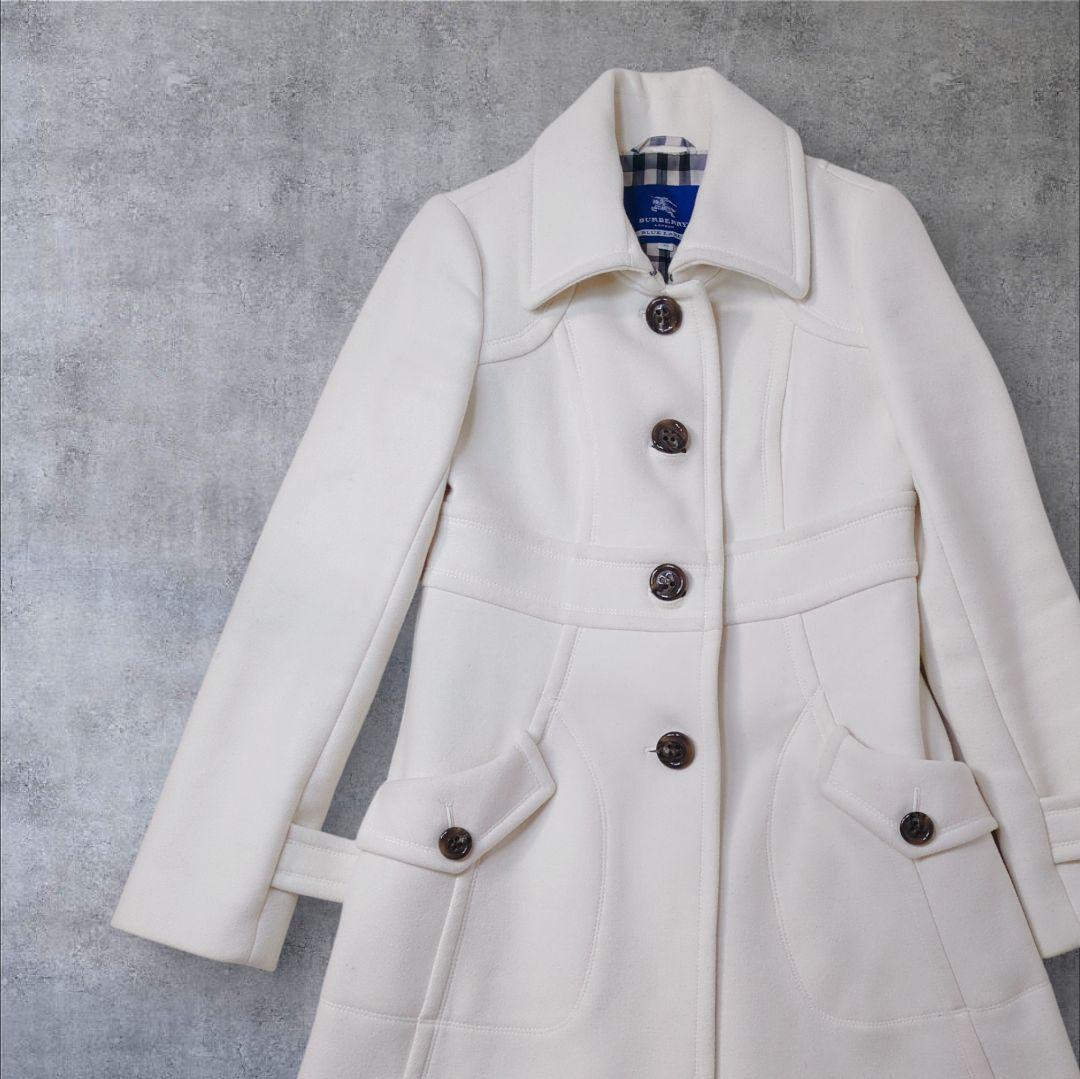 【良品】BURBERRY アンゴラ チンストラップ ノバチェック L相当