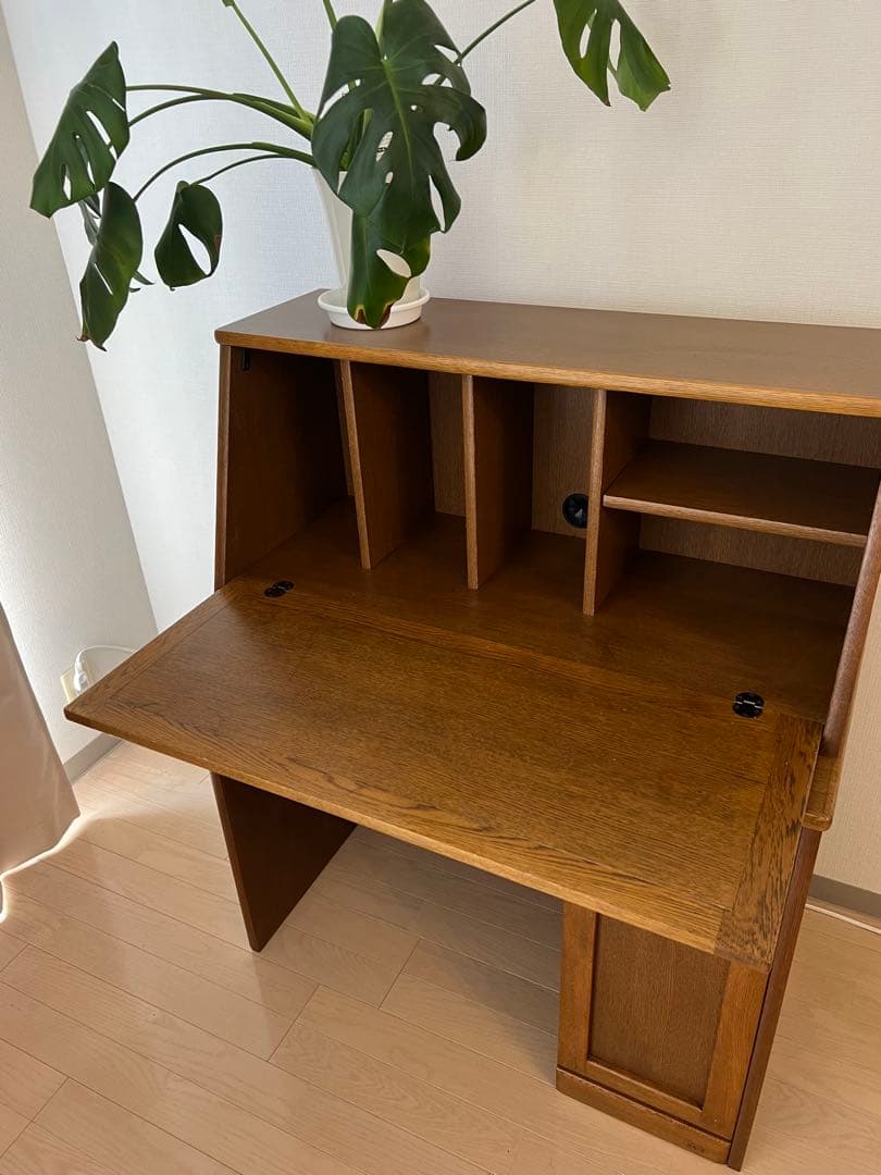 ライティングビューロー　浜本工芸　送料込　4/28 純国産机　アンティークデスク