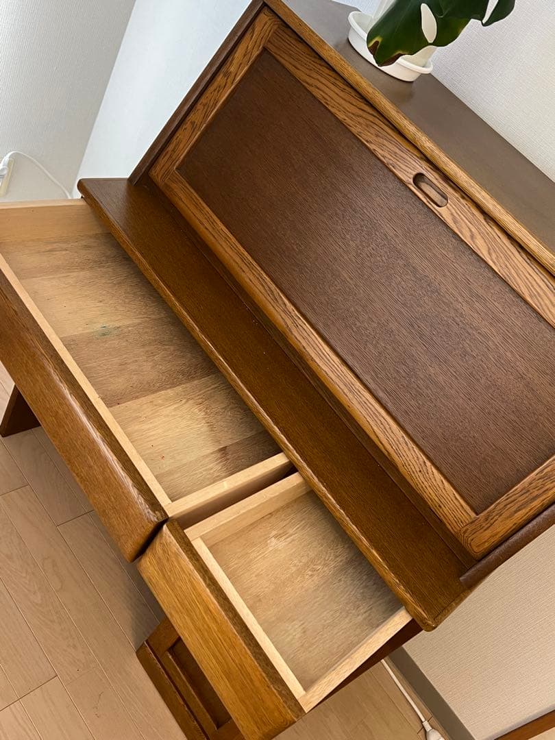 ライティングビューロー　浜本工芸　送料込　4/28 純国産机　アンティークデスク