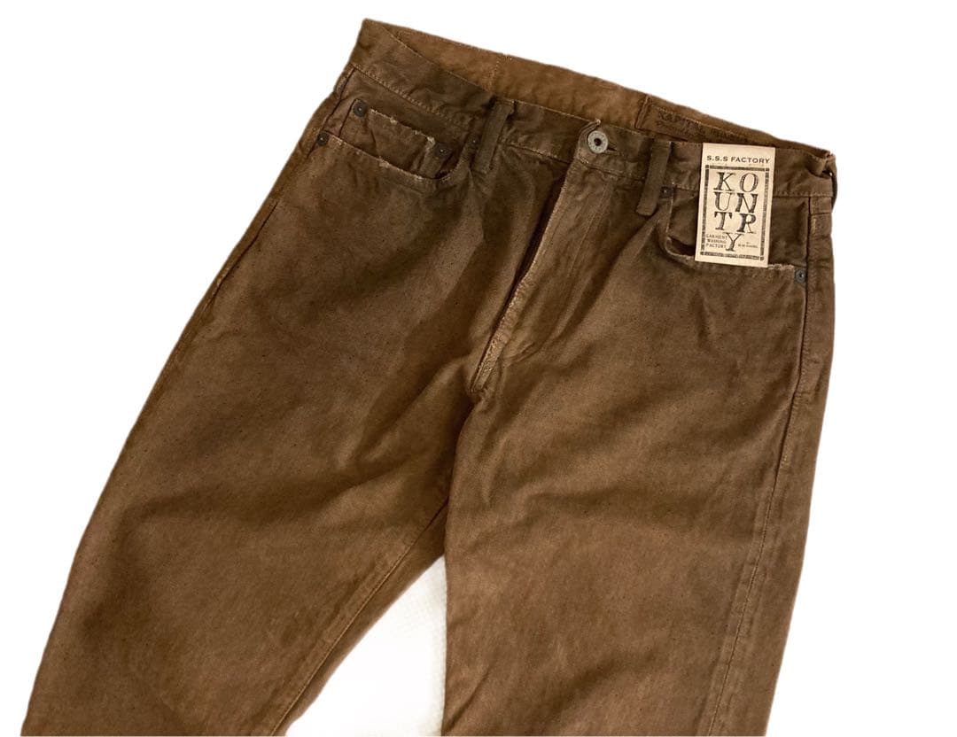 KAPITAL KOUNTRY ダメージ加工 製品染め パンツ