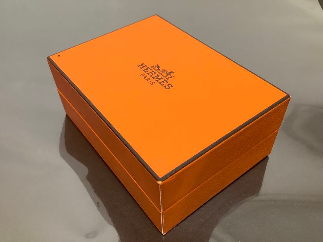 【美品】HERMES カフリンクス セリエ シェーヌダンクルチェーン ブルー