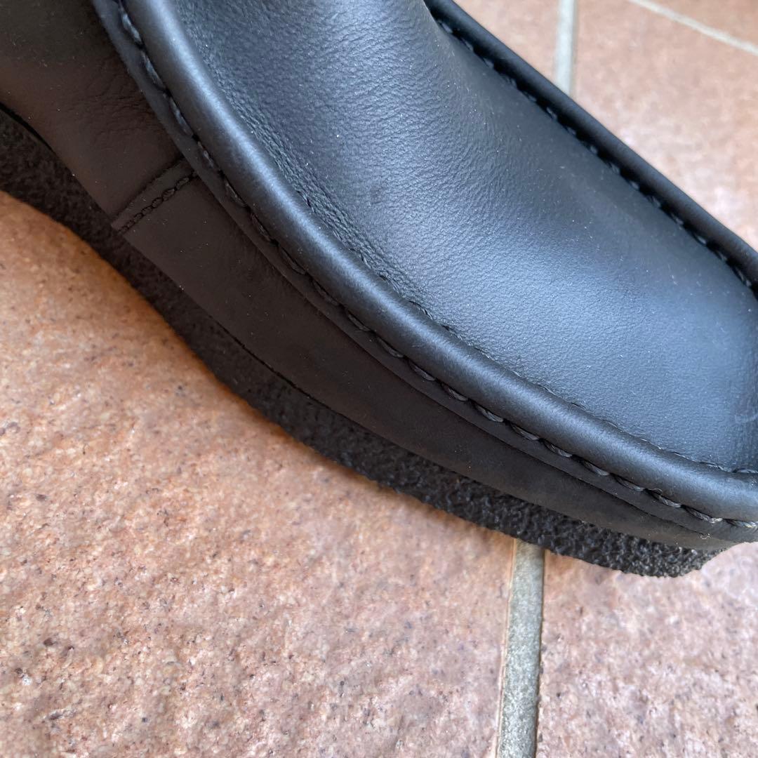 クラークス　ワラビー　モカシン　ブラックレザー