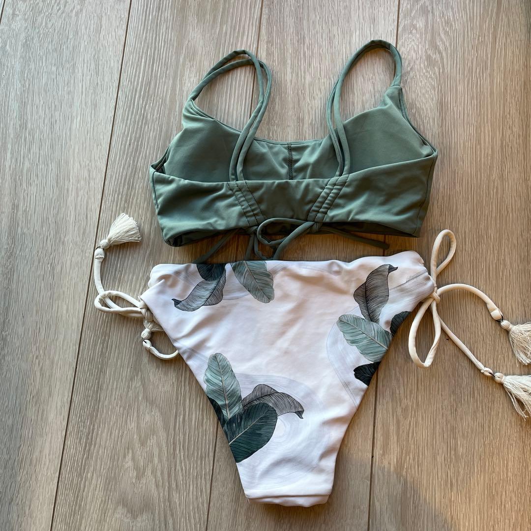 ALEXIA STAM 葉柄タッセル付きビキニ S