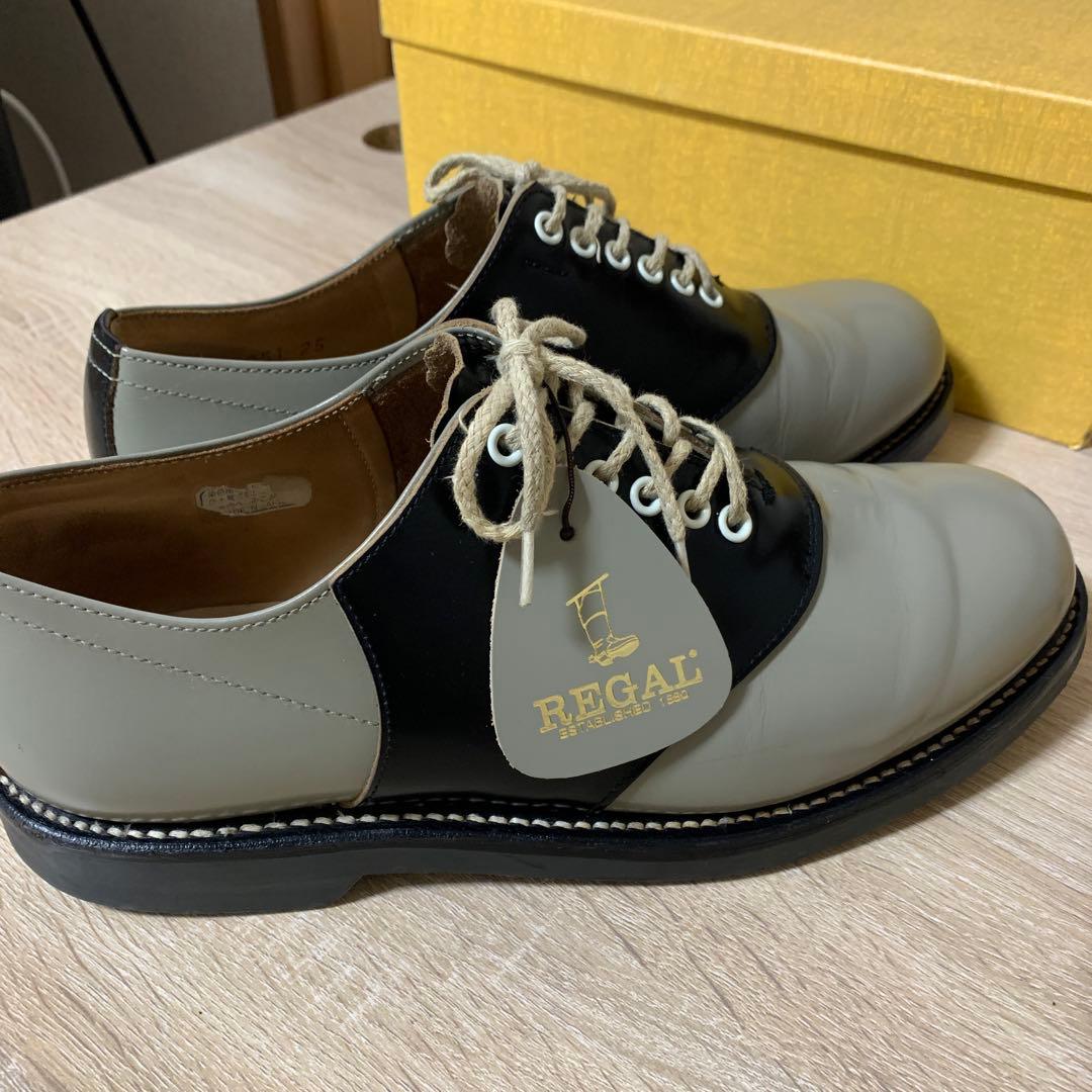 グラントさん専用 REGALサドルシューズ(25cm)グレー/ブラック)中古品